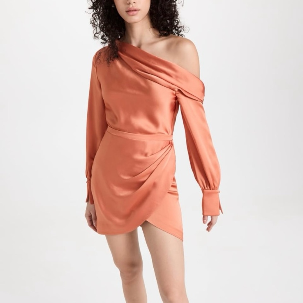 jonathan simkhai cameron dress in coral